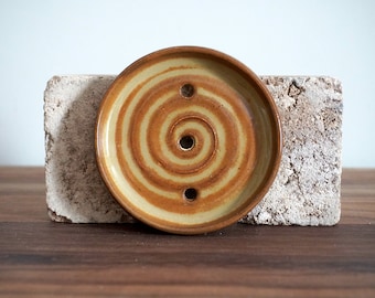 Lichen Earthy Soap Dish | Handmade Ceramic Wheel Thrown Pottery