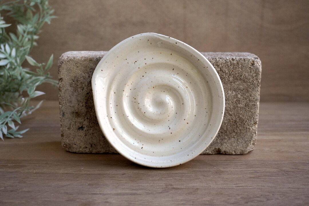Handmade Speckled Ceramic Dish: Wheel Thrown Pottery Spoon Rest - Etsy