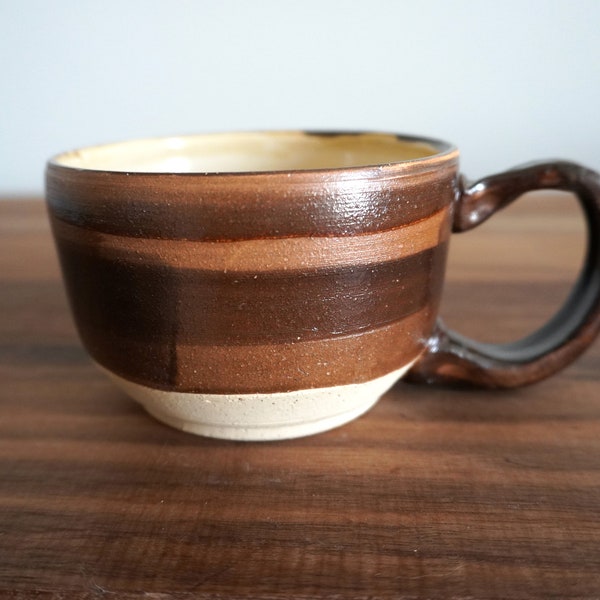 Rustic Brown Mug | Handmade Ceramic Wheel Thrown Pottery