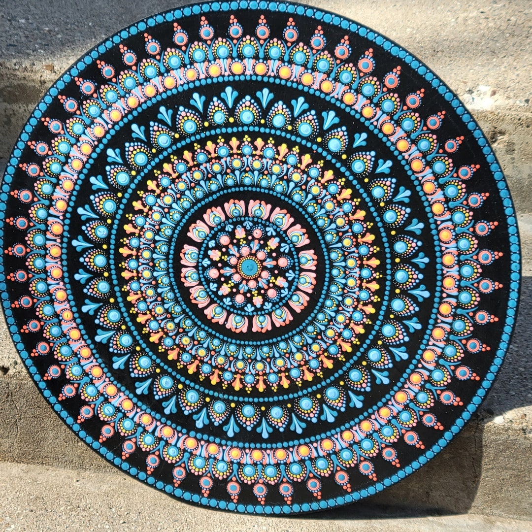 Mandala Art Wall Hanging Handmade Large 18 Boho Etsy