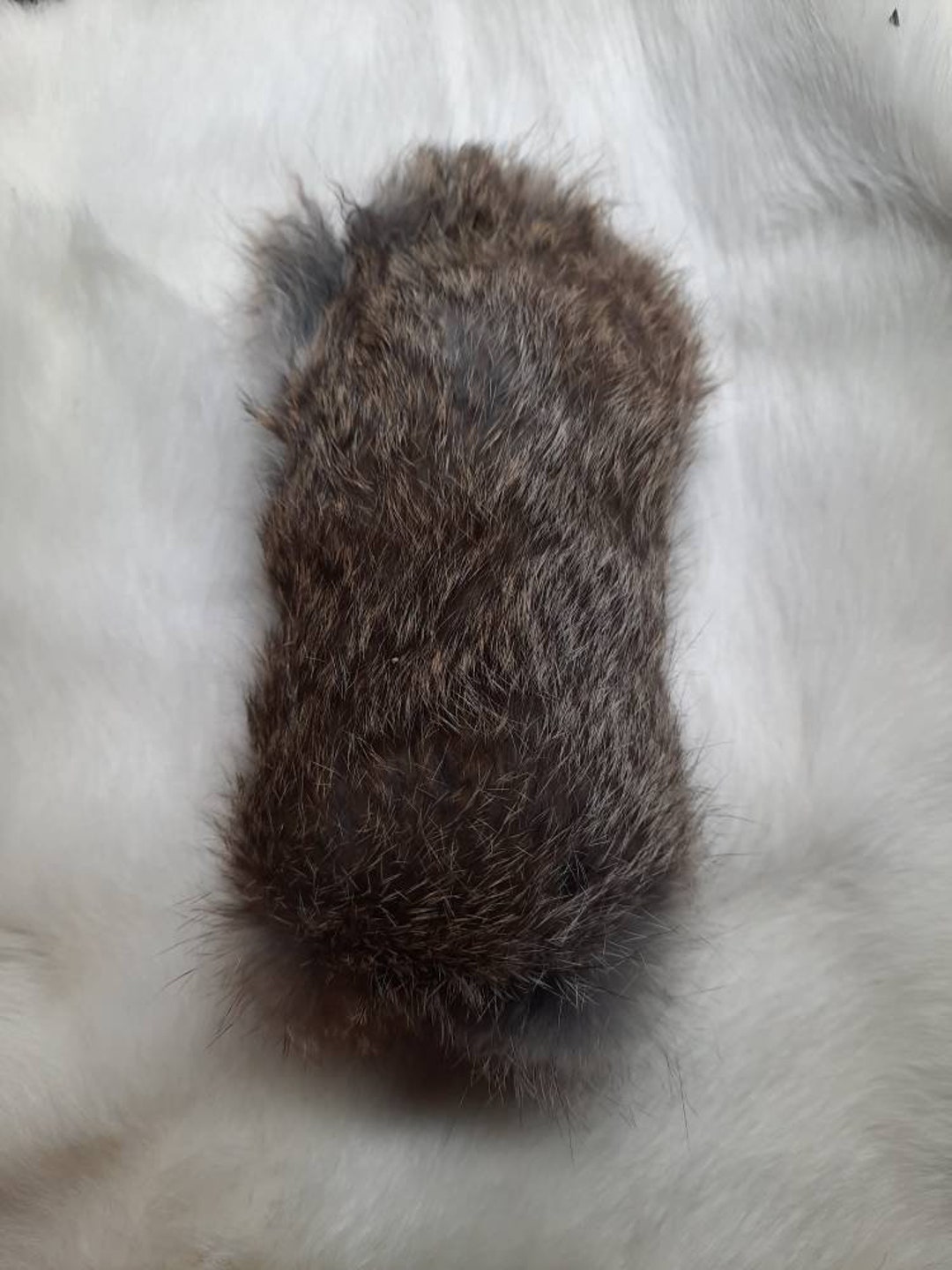 Large Brown Rabbit Fur Dog Toy Etsy