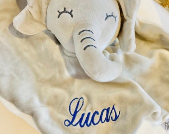 Personalised baby comforter, Elephant comforter, Stuffed animal comforter, Personalized Baby gift, Newborn Gift, Baby shower gifts.