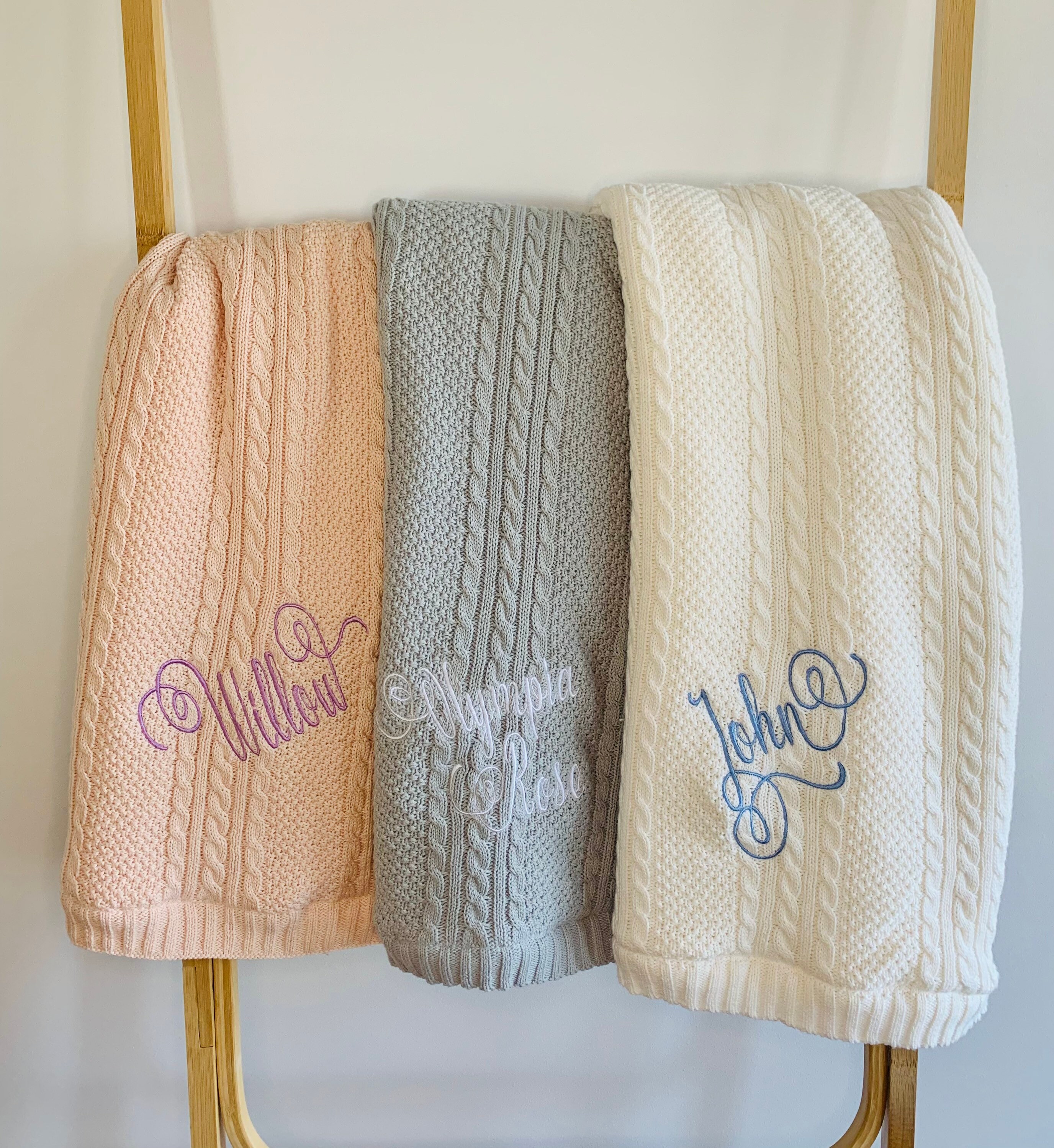 Personalised Cotton Knitted Winter Baby Blanket Pram and Etsy Australia