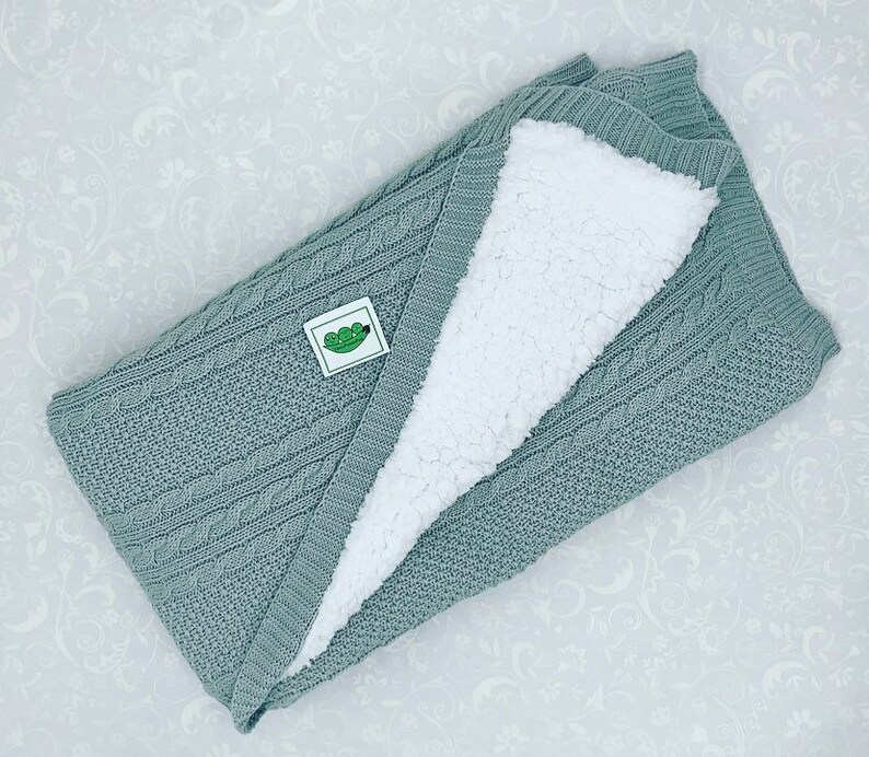 Personalised Cotton Knitted Winter Baby Blanket Pram and Etsy