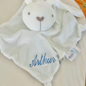 Personalisierte Hasentröster, personalisierte Babytröster, Babyrassel, Kuscheltiertröster, individuelle Tröster, Babypartygeschenke Bild 6