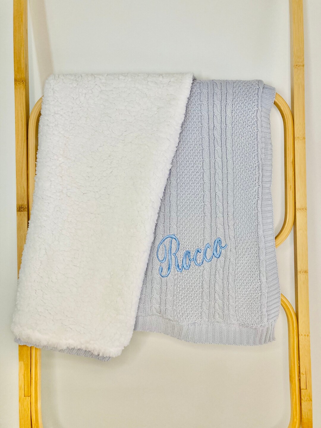 Personalised Cotton Knitted Winter Baby Blanket Pram and Etsy