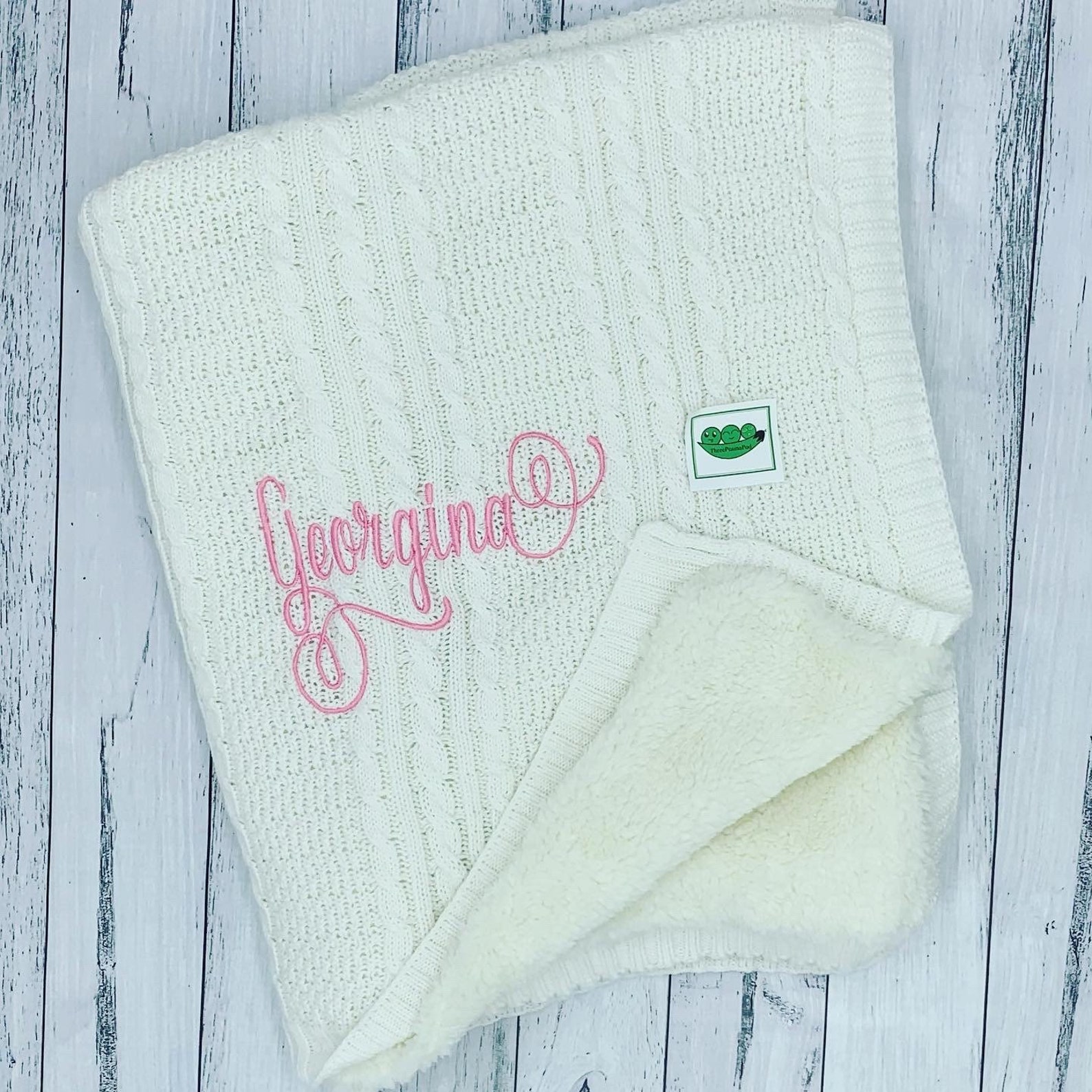 Personalised Cotton Knitted Winter Baby Blanket Pram and Etsy