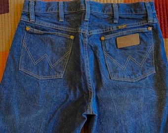 Vintage Wrangler 100% Algodón Cremallera Fly Vaqueros Como Nuevo Tamaño 31" Cintura X 36" Longitud