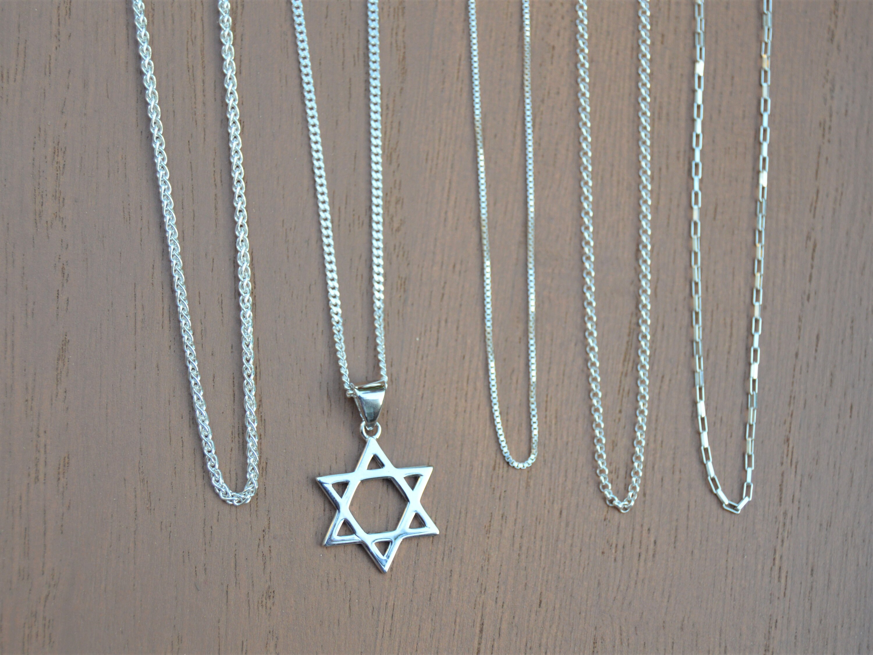 Colgante Estrella de David con cadena de plata de primera ley Etsy