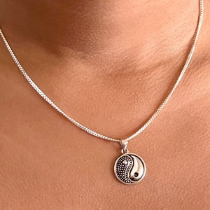 Yin Yang Necklace - Sterling Silver .925