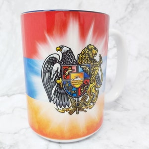 Armenia Flag Tote Bag - Armenian Heritage Gift - Cotton Canvas Shopping Bag With Double Stitched Seams