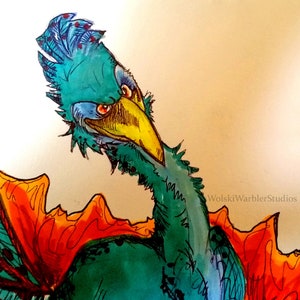 Bird Print, 8x10 Art Print, Bird Cartoon