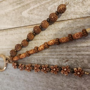 Purse charm, beaded key fob, floral beaded charm for bag, floral beaded key fob