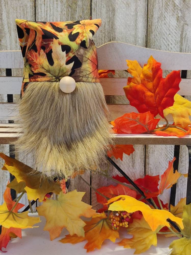 Fall Gnome Leaf Gnome Fall Leaves Gnome Autumn Gnome Etsy