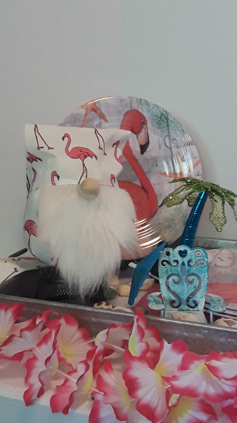 Flamingo gnomepink flamingo floridabeachtropical handmade  etsy