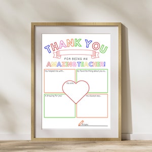Teacher Appreciation Printable, Thank You Teacher Gifts, Thank You ...