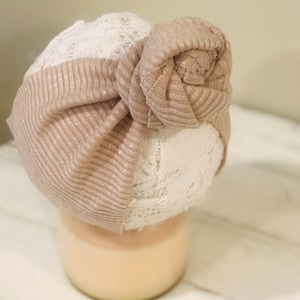 Baby Girl Top Knot Headwrap, Rib Knit Baby Girl Headband, Baby Shower Gift Topknot, Toddler Top Knot Head Wrap