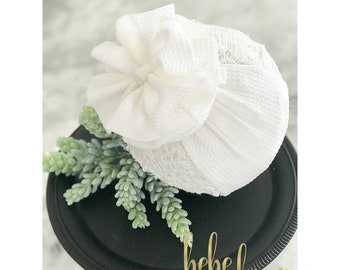 White Messy Baby Headwrap, White Shredded Baby Bow, White Baby Headband, Baby Head Wrap, White Headwrap, Toddler Bow, Newborn Bow Headwrap