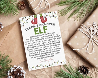 Editable Goodbye Elf Letter, Goodbye Note From Elf, Goodbye Elf Report Letter, Christmas Elves, Elf Activity Game, Printable Template