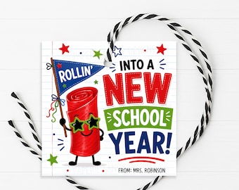 Fruit Roll Gift Tag, Back To School Welcome Back Snack, Printable Editable