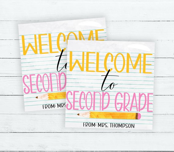 Welcome To Second Grade Gift Tag, Gift For Students, 2nd Grade Back To School, First Day Welcome Packet, Editable Printable Instant Download Il_570xn
