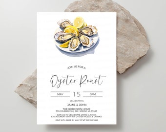 Oyster Roast Invitation Template - Etsy