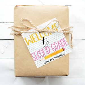 Welcome To Second Grade Gift Tag, Gift For Students, 2nd Grade Back To School, First Day Welcome Packet, Editable Printable Instant Download