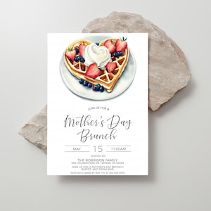 Mother&#39;s Day Invitation, Mother&#39;s Day Brunch Invite, Mother&#39;s Day Celebration, Mothers Day Lunch Dinner Party, Editable Printable Template