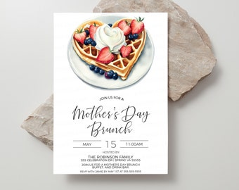 Mother's Day Invitation, Mother's Day Brunch Invite, Mother's Day Celebration, Mothers Day Lunch Dinner Party, Editable Printable Template
