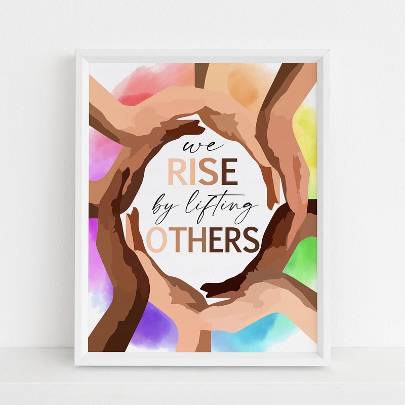 Inspired We Rise We Rise by Lifting Others - Etsy