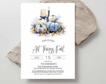 Fall Celebration Party Invitation, Neighborhood Fall Fest Party Invite, Fall Harvest Party, All Things Fall Party Digital Printable Template
