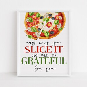 Pizza Appreciation Sign, Any Way You Slice It We Are Grateful For You, Employee Staff Volunteer Appreciation, School Teacher Nurse PTO PTA