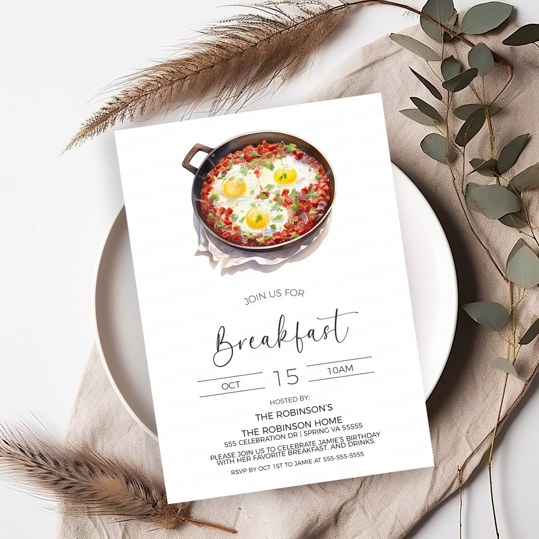 Spring Breakfast Invite Breakfast Invitation, Breakfast Invite, Huevos Rancheros, Shakshouka ...