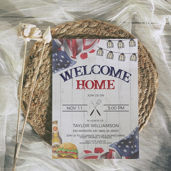 Welcome Home Military Invitations - Etsy