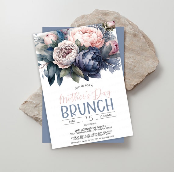 Mother's Day Invitation, Mother's Day Brunch Invite, Mother's Day Celebration, Mothers Day Lunch Dinner Party, Editable Printable Template