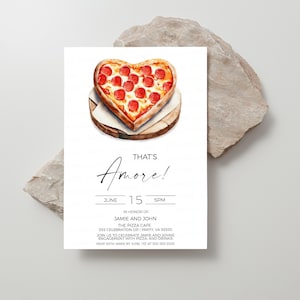 Pizza Rehearsal Dinner Invitation, That&#39;s Amore Rehearsal Dinner Invite, Italian Rehearsal Dinner, Pizza Love, Editable Printable Template