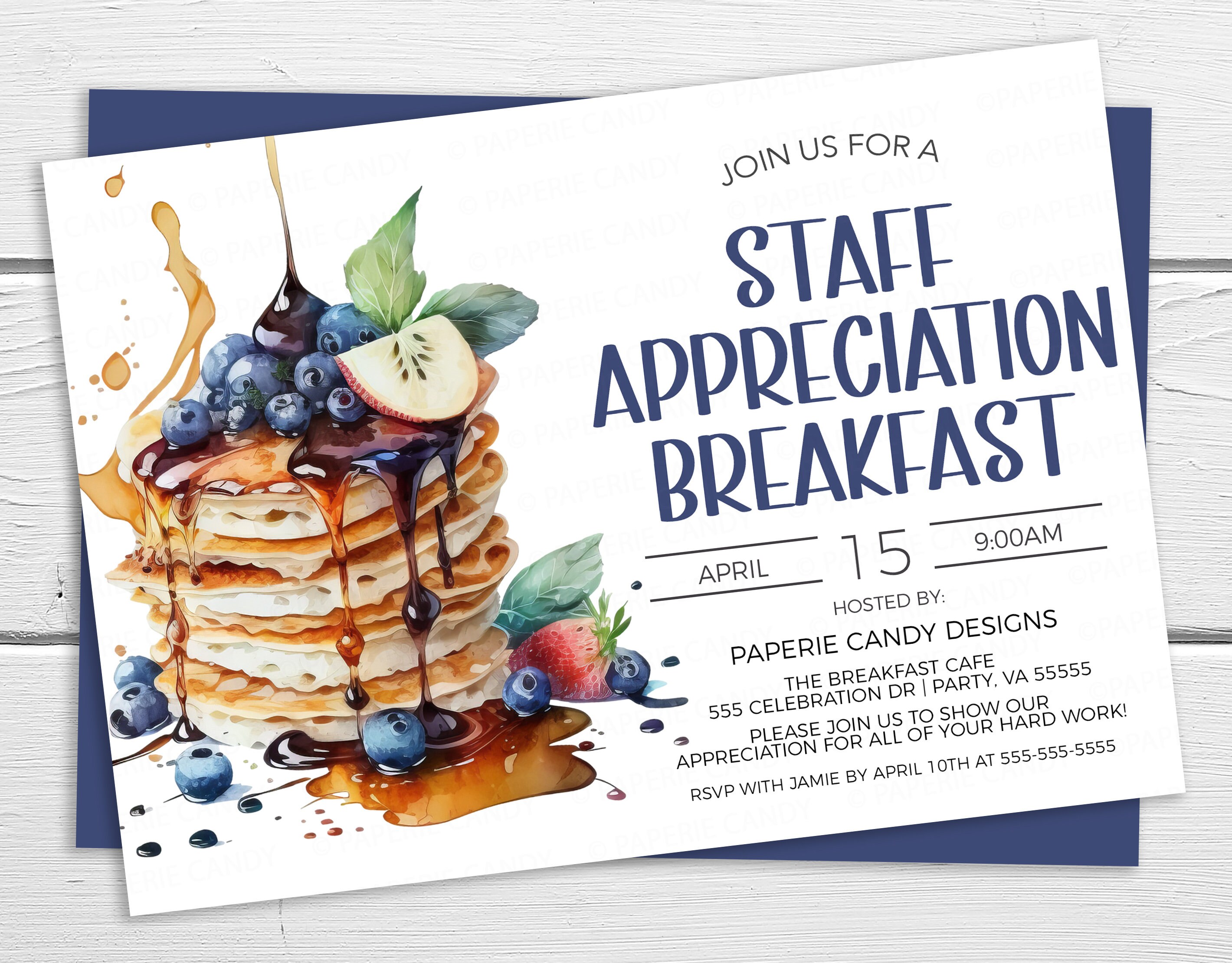 Appreciation Breakfast Invitation Staff Employee Breakfast Etsy