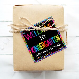 Welcome To Kindergarten Gift Tag, Gift For Students, Back To School, First Day, Welcome Packet Tag, Editable Printable Instant Download