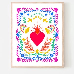 Pride Wall Art - Inspirational Print -Pride- Latina - Latinx- Mexican Art- Progressive - 2020 - Digital Download- Png