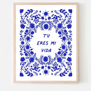 Nursery Print, Instant Download, Family Wall Art, Sign, Spanish, Hispanic, Latino, Mexican Embroidery, Love, Child Gift, Digital, Png