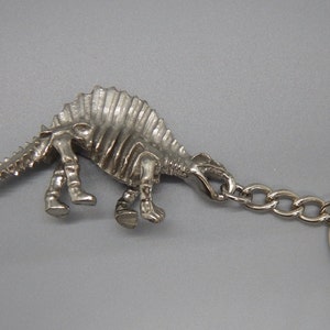 Spinosaurus Dinosaur Keychain in Pewter