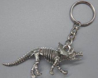 Triceratops Dinosaur Skeleton Keychain
