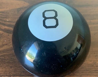 Handmade Billiard Ball Desk Clock 8-Ball Black//Silver//Gold Unique Gift!