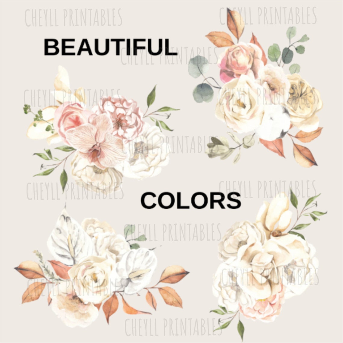 Iron On Printable Large Floral Stickers Prints Pink Flowers Etsy