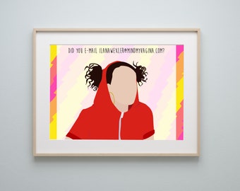 Broad City Print Ilana Wexler Quote Digital Download, Flat illustration, New York City wall art, Comedy Central
