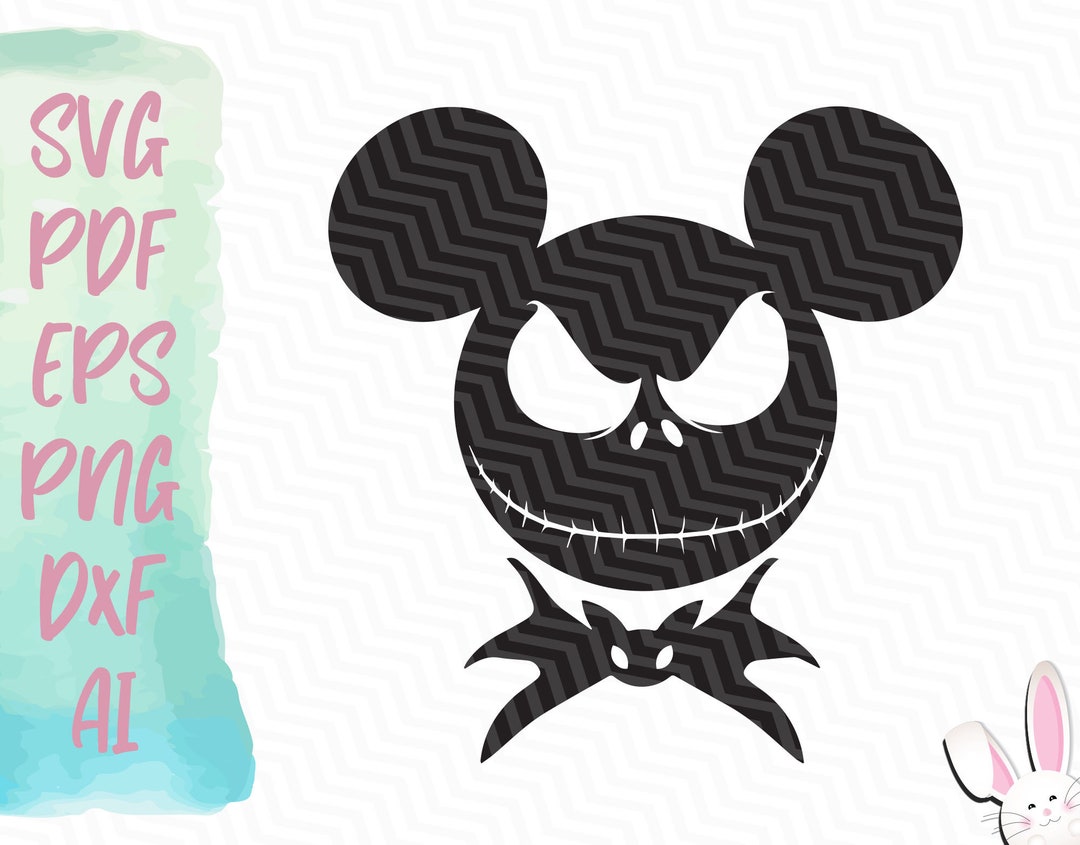 Jack Skellington and Bat Bowtie SVG Instant Download Svg Pdf Eps Png ...