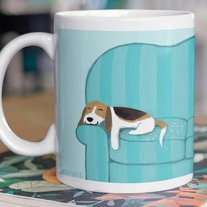 Mug Beagle | Mug en céramique pour amoureux des chiens | Cadeau idéal pour les parents de Beagles