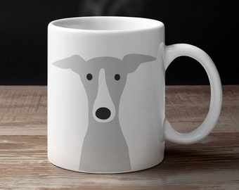 Cute Dog Mug Italian Greyhound / Whippet / Greyhound Cartoon Dog 11oz Coffee Mug Iggy Lover Gift