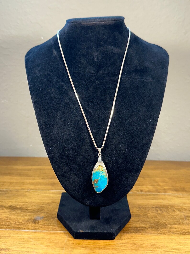 Bisbee AZ Turquoise & Sterling Silver Necklace by Bruce Mead Jr. Etsy