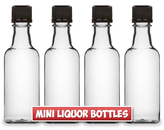 Mini Botellas de Licor, 50ml, Mini Botellas de Alcohol de Plástico